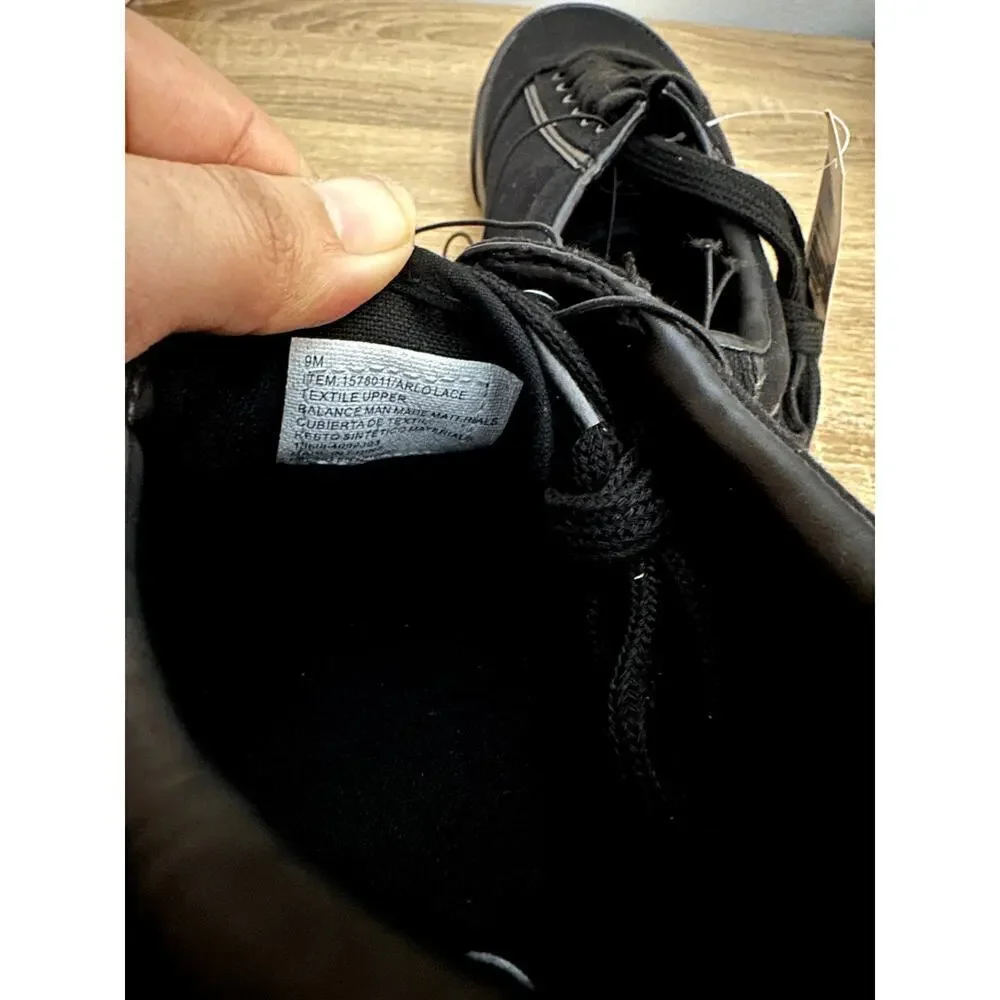 Hurley Men's Arlo Lace Canvas Sneaker Shoes size 9 Black